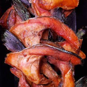 Smoked salmon collars recipe